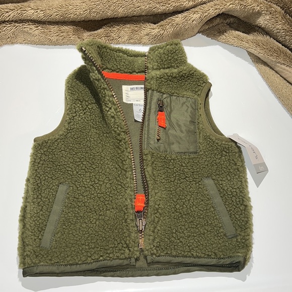 Carter's | Jackets u0026 Coats | Carters Infant Boys Sherpa Zippered Vest Size  6 Months Nwt | Poshmark